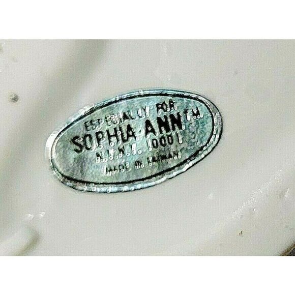 Sophia Ann Ceramic Collectable Clowns Vintage Set of 2 White Happy 7.5"-8" - Picture 6 of 6